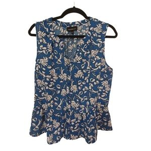 Fortune ivy new Blue Floral Sleeveless Top